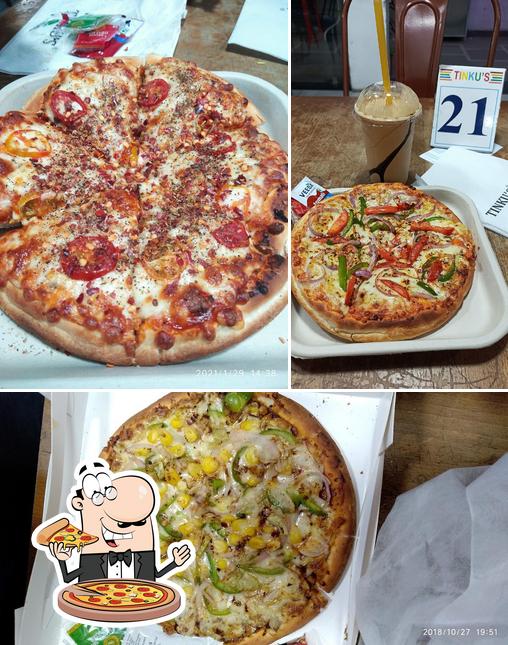 Try out pizza at Tinku's