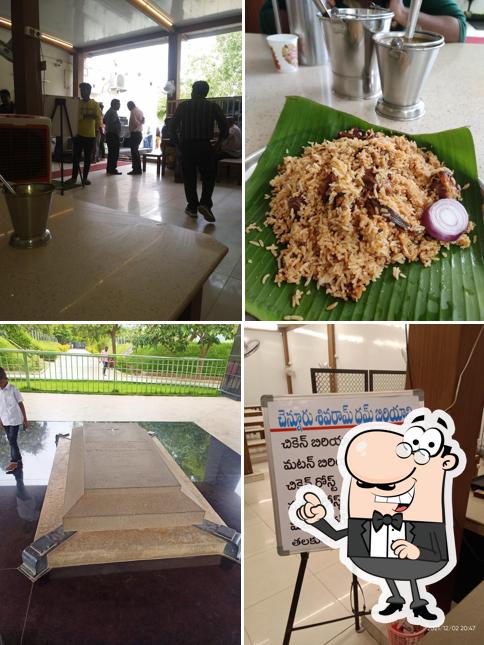 Take a seat at one of the tables at Chennur Shivaram Dum Biryani