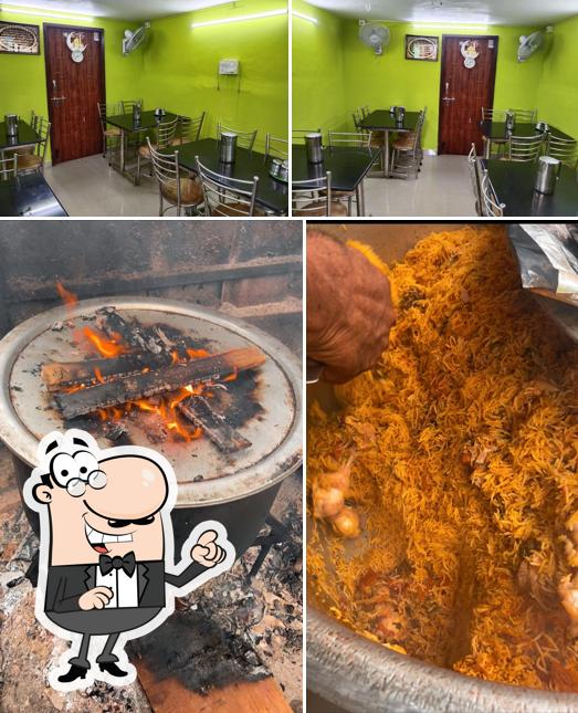 This is the photo displaying interior and food at Al MUGHAL BIRIYANI HOTEL & CATERING