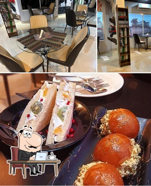 This is the photo depicting interior and food at Cafe Subarashii