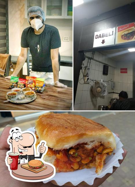 Order one of the burgers offered by Karnavati Dabeli Center