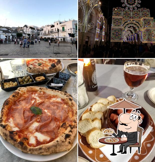 La esterno e cibo del ristorante