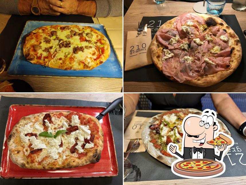 A 210 grammi, puoi provare una bella pizza