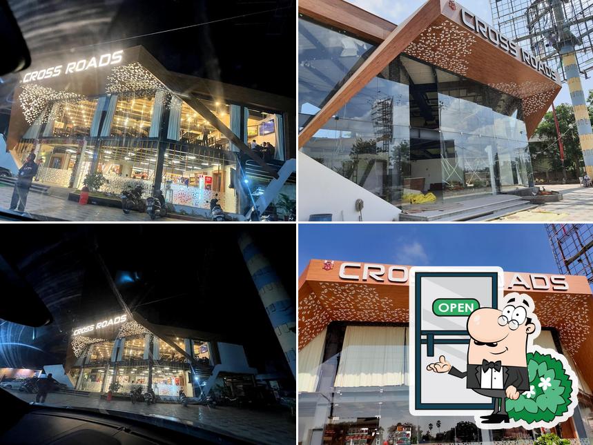 Enjoy the view at the outside area of Cross Roads Family Restaurant and Sweets