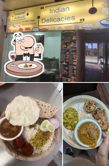 This is the photo depicting food and interior at Indian Delicacies