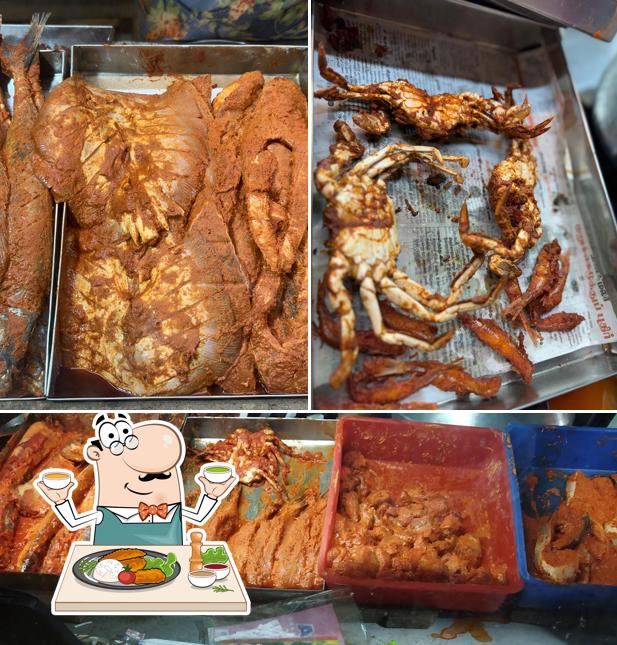 Food at Crab&goat Soup // ஆச்சி மீன் கடை