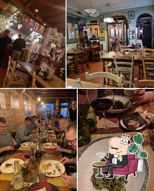 Gli interni di Osteria Arman