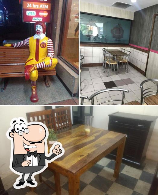 Take a seat at one of the tables at McDonald's