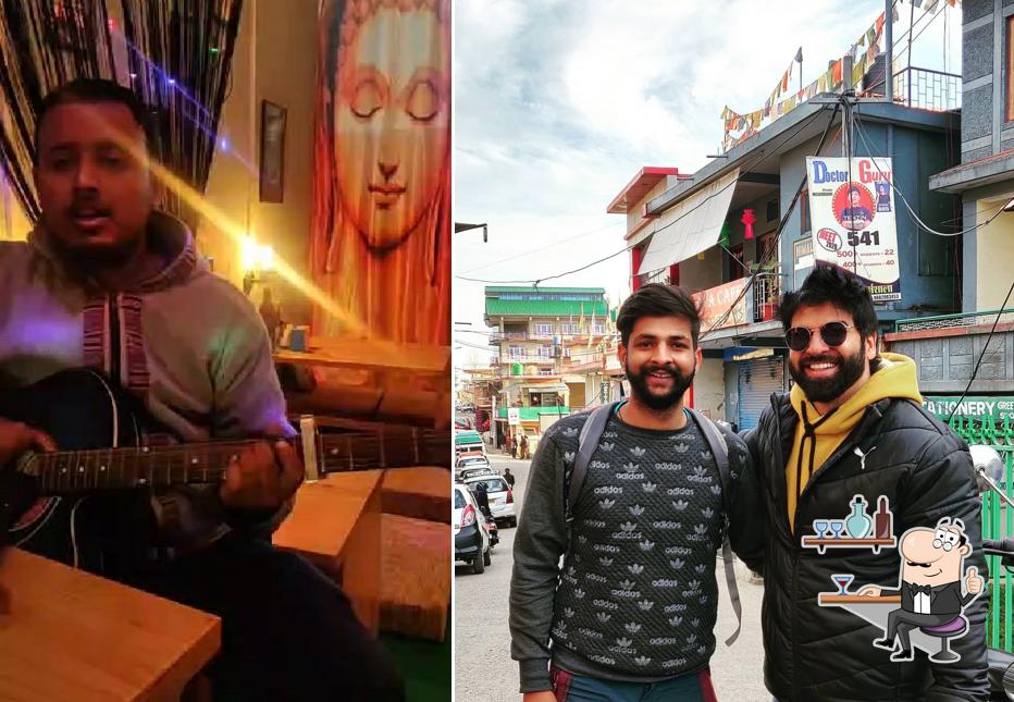 The interior of Adiyogi Cafe