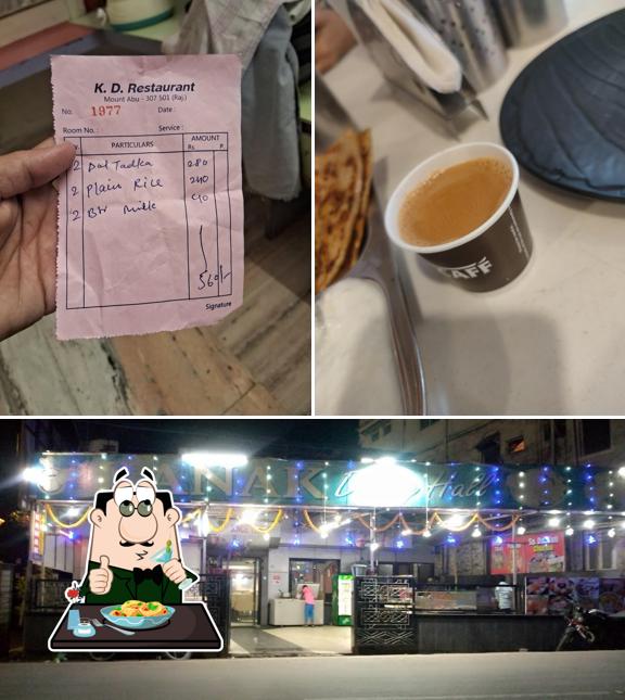 This is the image depicting food and exterior at Kanak Dining Hall