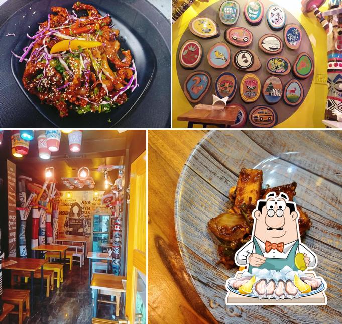 Pick different seafood meals available at "M.T.R. পিজ্জা"