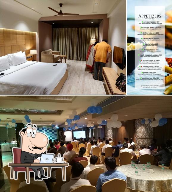 The interior of Hotel Charans Plaza