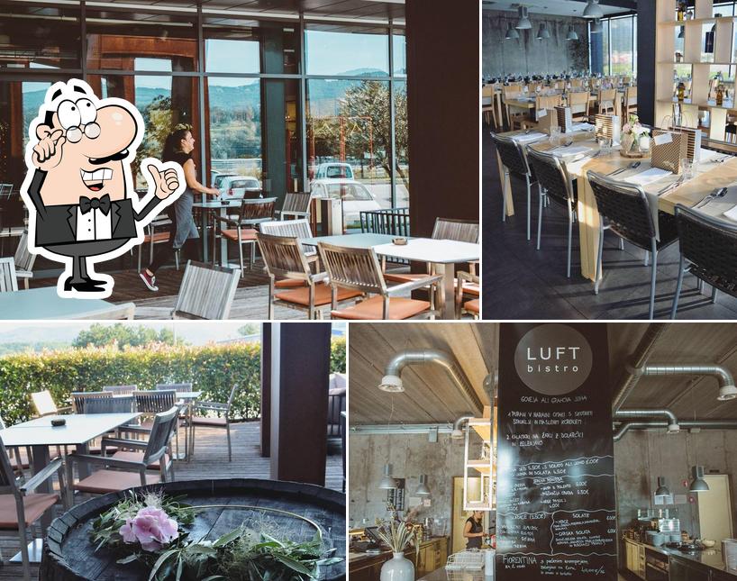 Gli interni di Luft Bistro