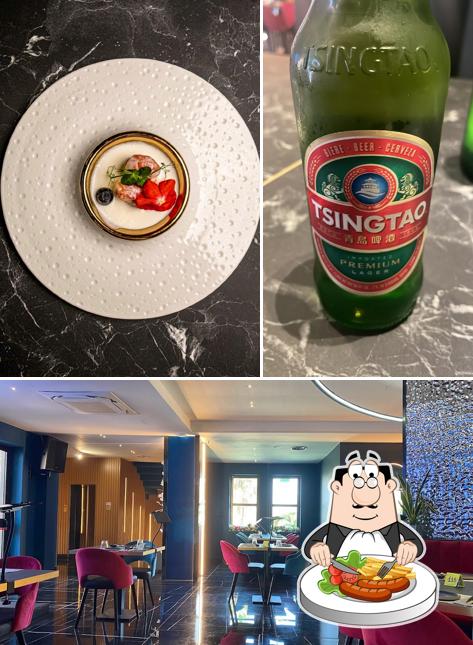 Dai un’occhiata alla immagine che presenta la cibo e interni di Eco Sushi