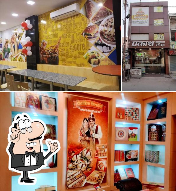 The interior of Prakash Sweets & Bakery