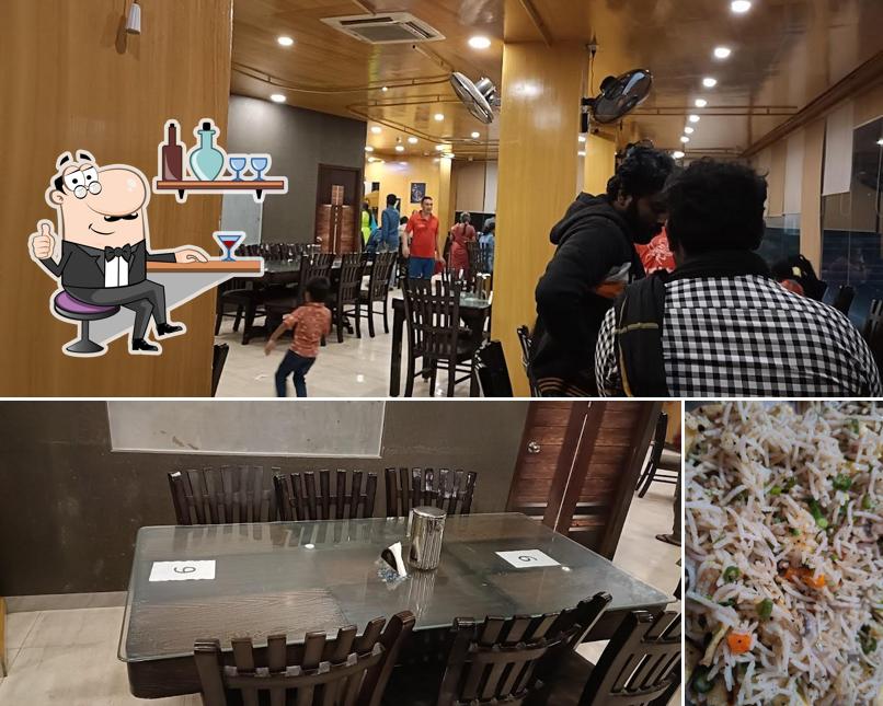 The image of interior and food at Samudhra pure vegetarian restaurant