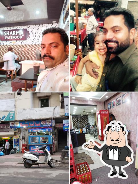 The interior of Sharma fast food