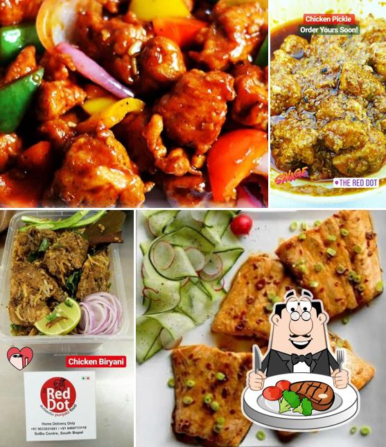 The Red Dot, Bopal provides meat meals