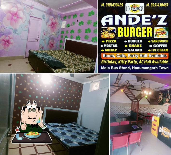 Among various things one can find food and interior at ANDEZ Burger