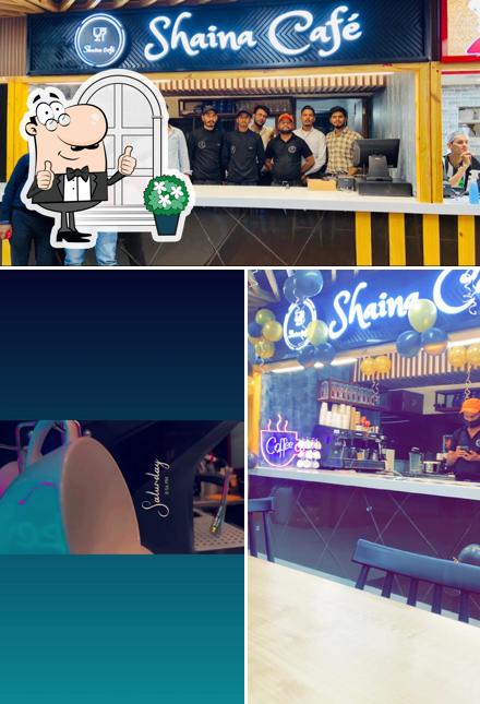 The exterior of Shaina cafe Ganganagar