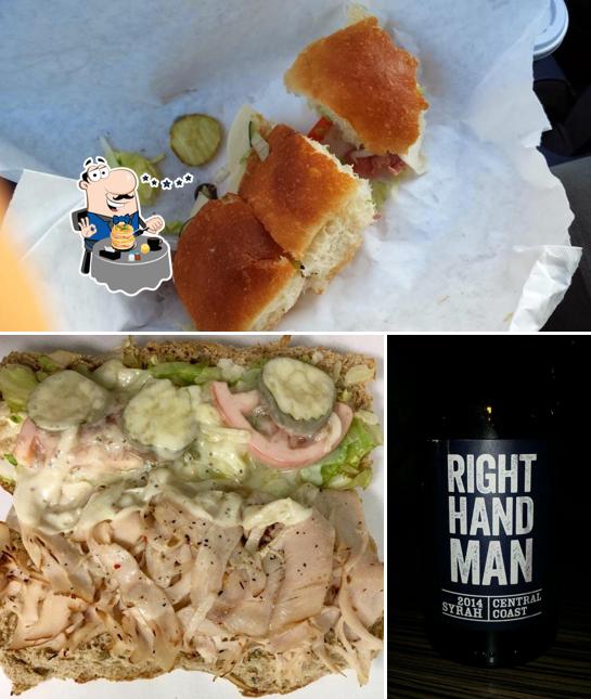Among various things one can find food and beer at Head West Sub Stop