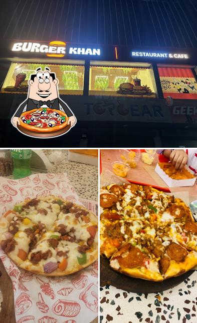 Pick pizza at Burger khan
