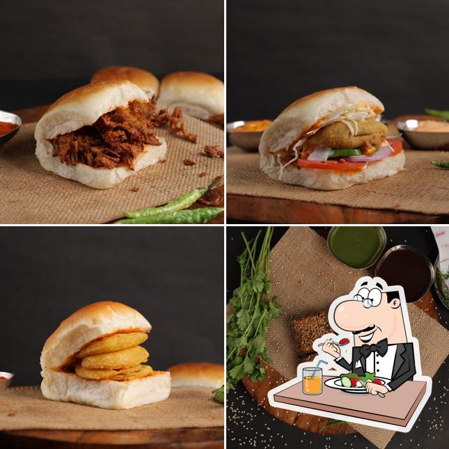 Pulled pork sandwich at Mumbaiya Misal & Vadapav Kim
