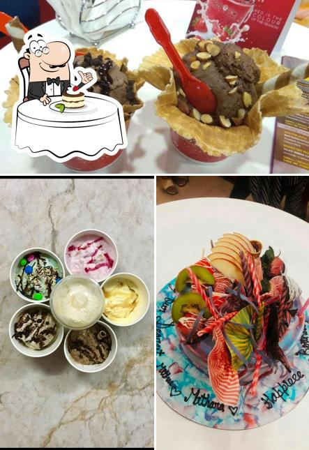 Rock Stone Ice Cream Factory offers a range of desserts