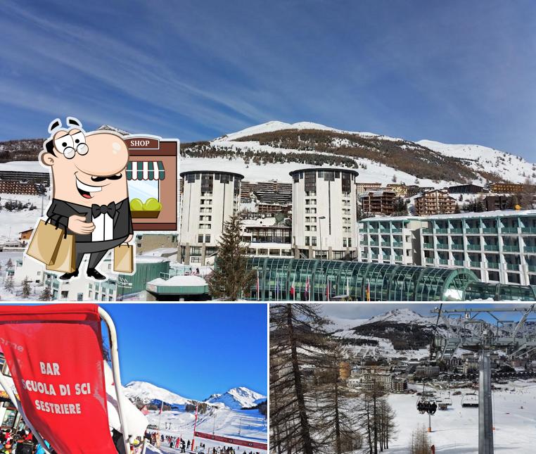 Goditi la vista dagli esterni di BAR Scuola Sci Sestriere
