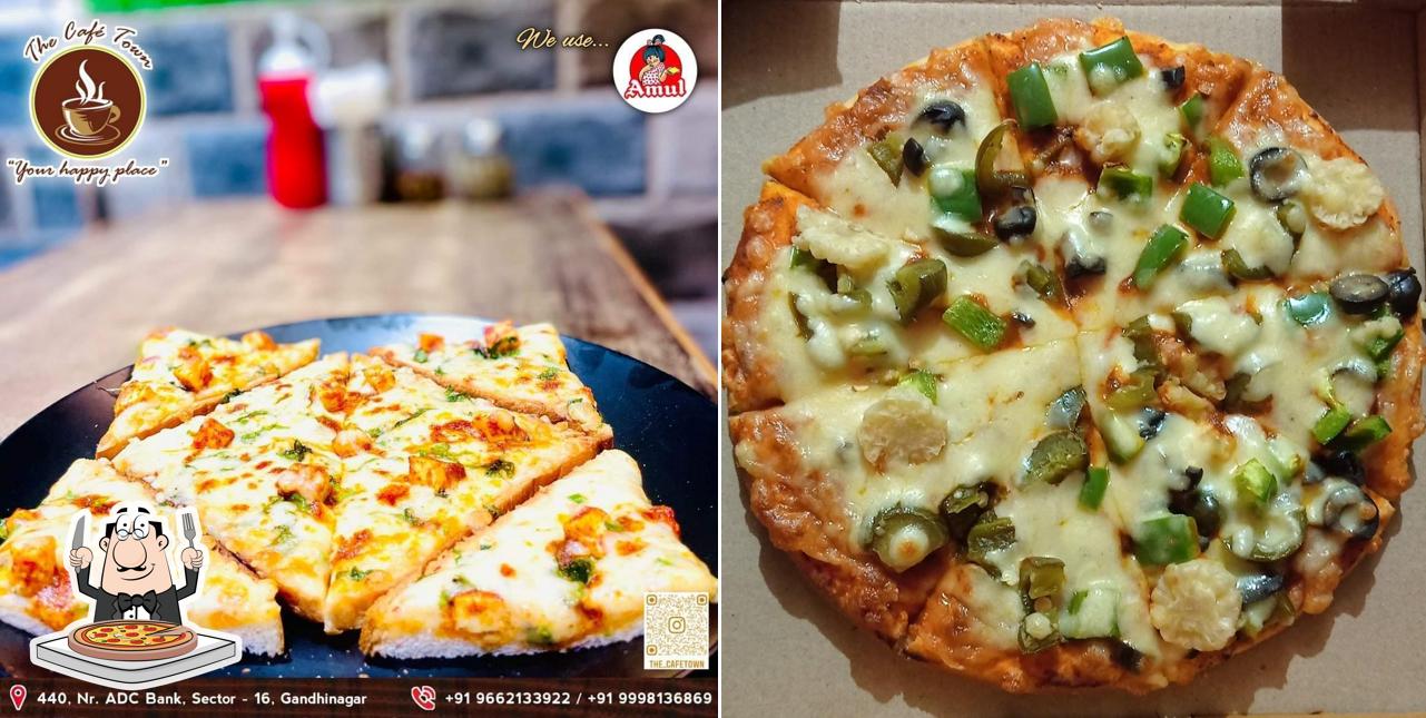 Order pizza at The Cafe Town