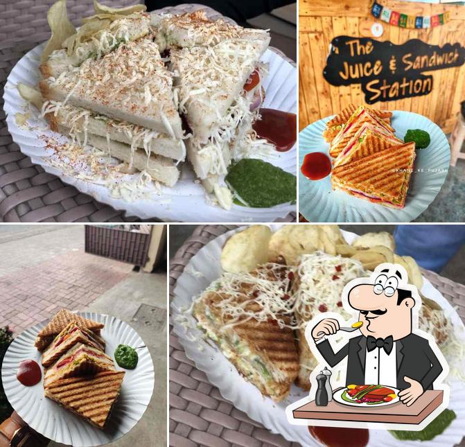 Food at The Juice and Sandwich Station