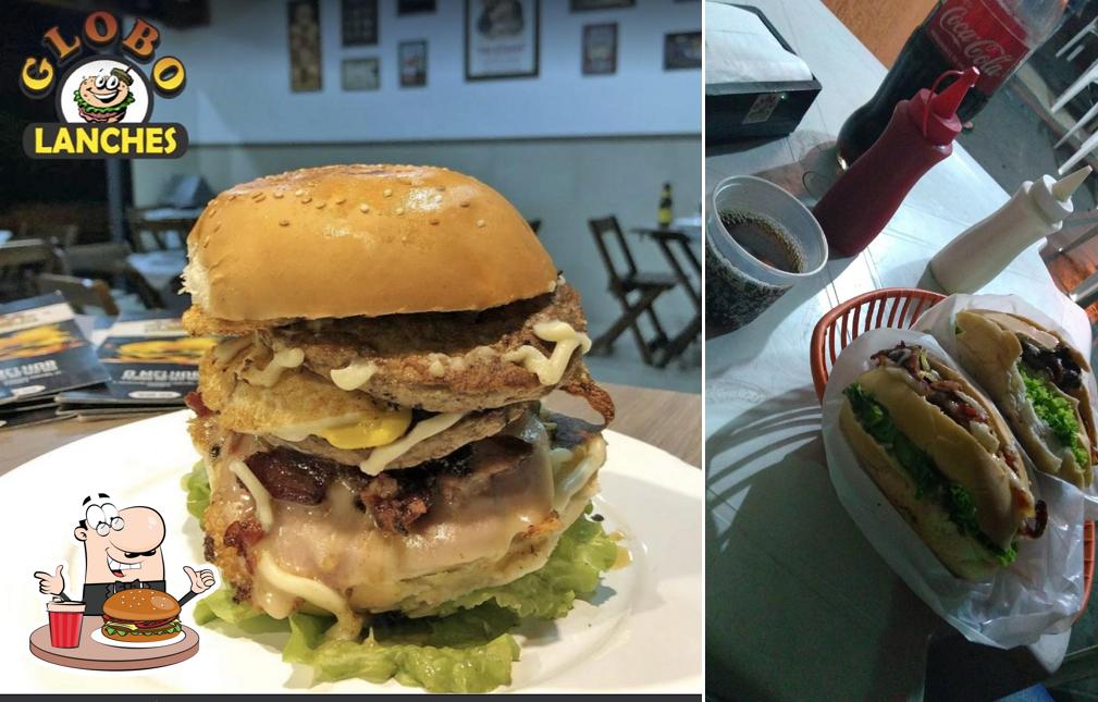 Delicie-se com um hambúrguer no Globo Lanches