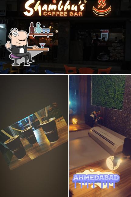 The interior of Shambhu's coffee bar