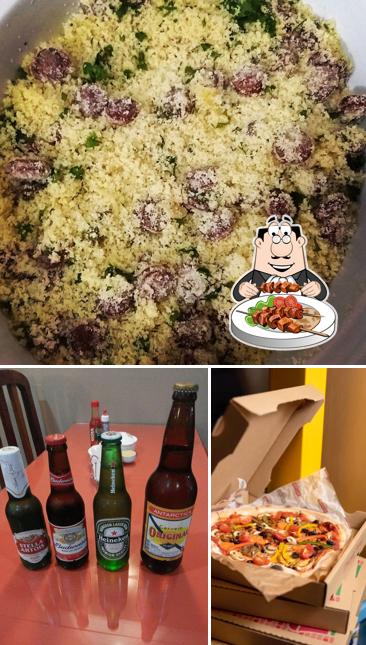 A ilustração do Empadinhas DA Vovo’s comida e cerveja