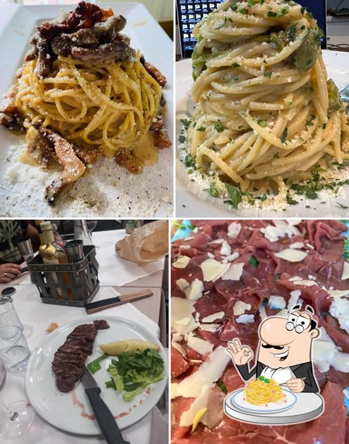Spaghetti alla carbonara al I CIARLI RISTORANTE-GRIGLIERIA-BAR