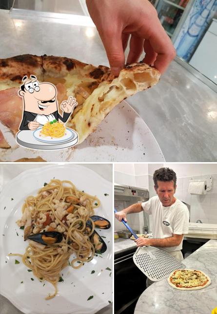 Spaghetti alla carbonara al Pizzeria Italia