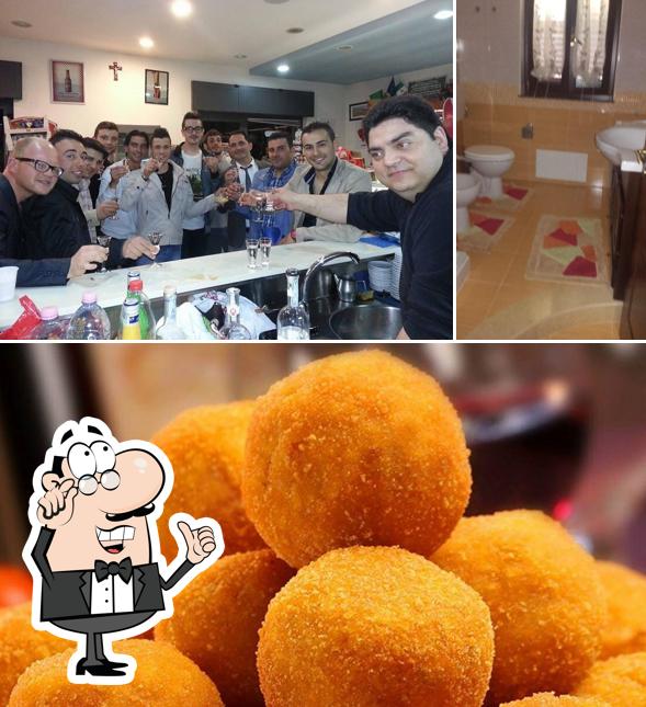 La interni e cibo del ristorante