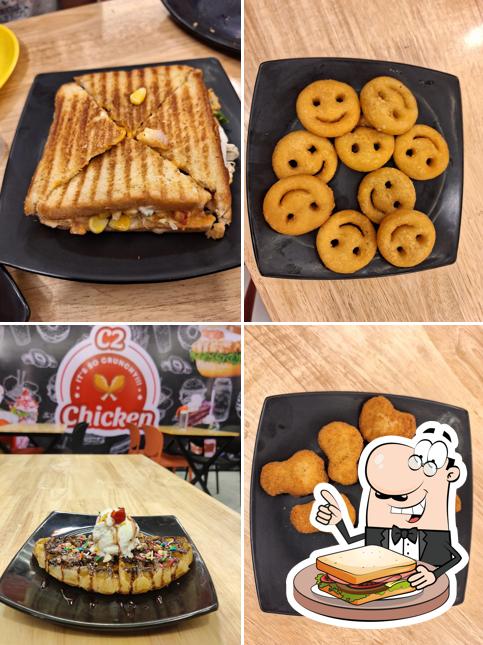 Grilled cheese sandwich at C2 Chicken