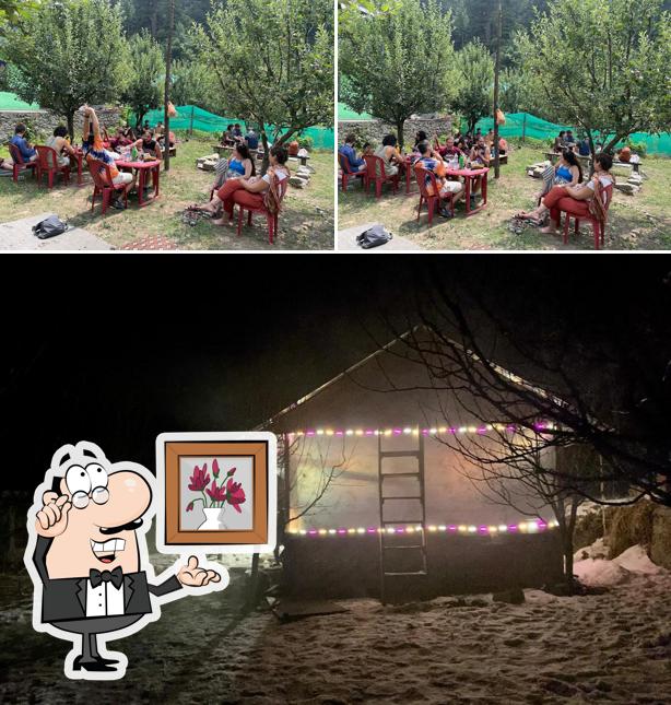Take a look at the photo depicting interior and exterior at Cafe Boomfala