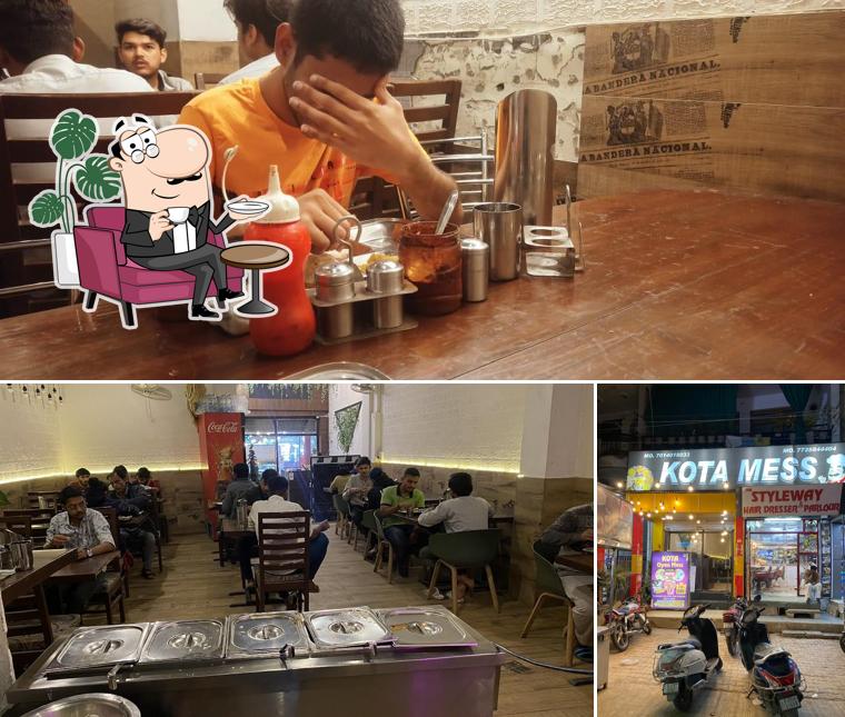 The interior of Kota open mess and tiffin service