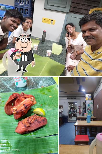 This is the image displaying drink and interior at Master Parotta Stall