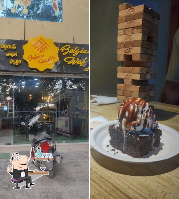 The interior of Belgian Waffle Factory