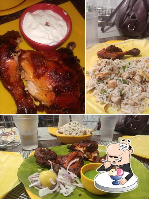 CHICKEN DINNER serves a number of desserts