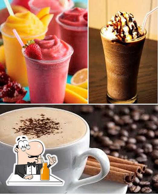 Enjoy a beverage at D'Caffeine