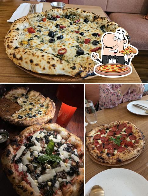 At Dochi Pizzeria x AVRA, you can order pizza