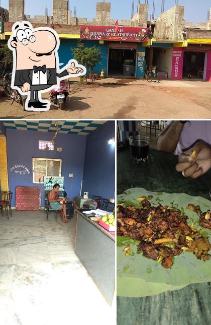 The interior of Ganesh Dhaba & Restaurant