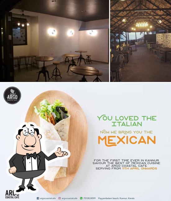 Take a look at the picture depicting interior and food at Argo Coastal Cafe