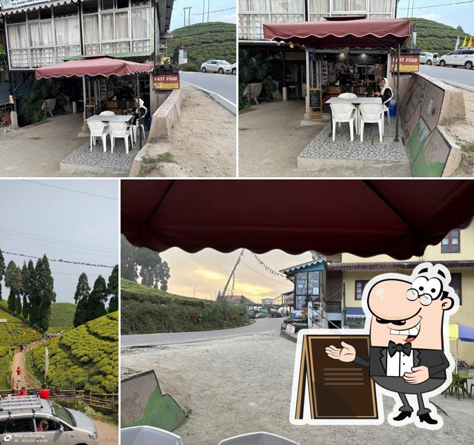 Enjoy the view at the outside area of Golpahar Tea Shop