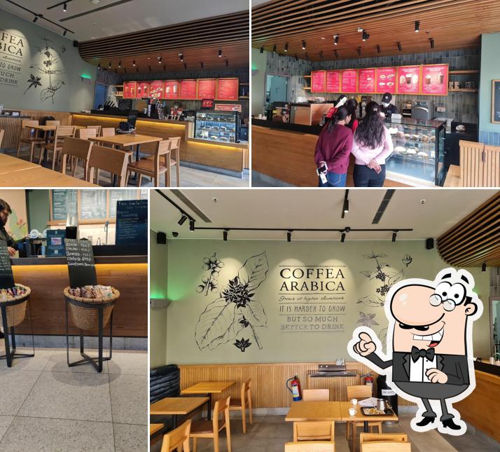 The interior of Starbucks