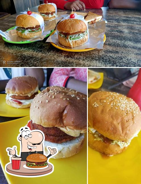 Try out a burger at Juice Land